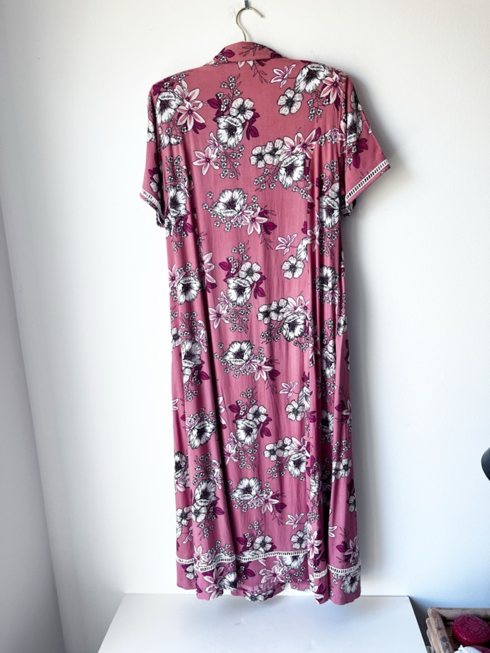 NWT Lightweight Floral Print Midi Dress Sz L - Picture 7 of 13